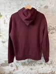 Burberry Maroon Zip Up Hoodie Sz M