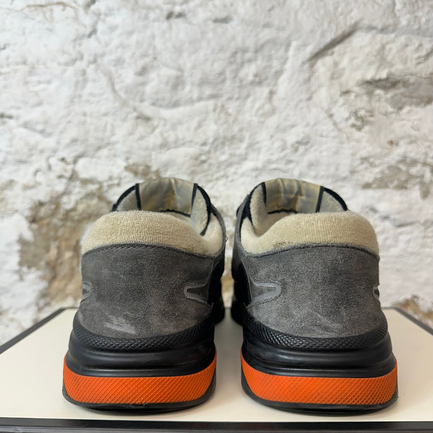 Gucci Ultrapace Black Orange Sneaker Sz 7.5