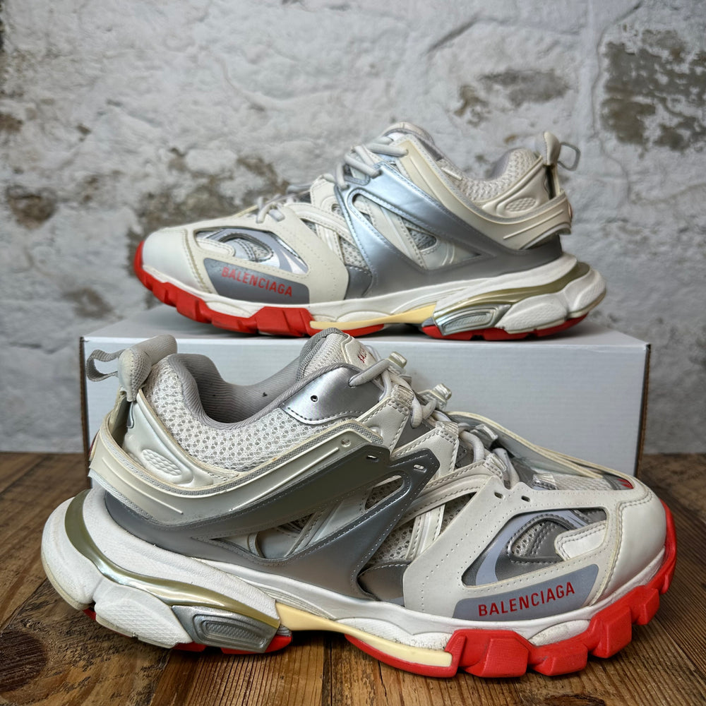 Balenciaga Track Runner Grey Cream Red Sneaker Sz 11 (44)