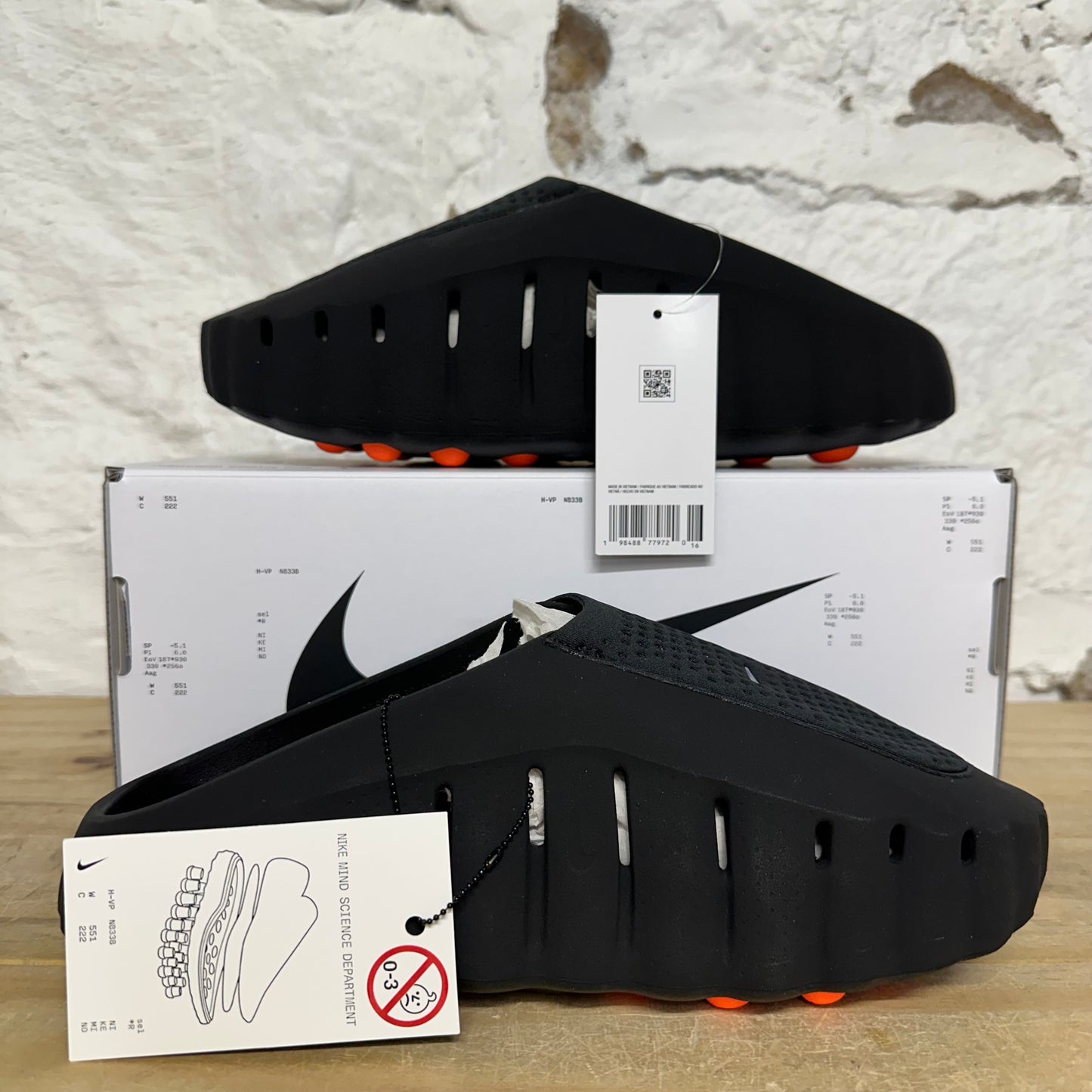 Nike Mind Slide 001 Black Sz 9 DS