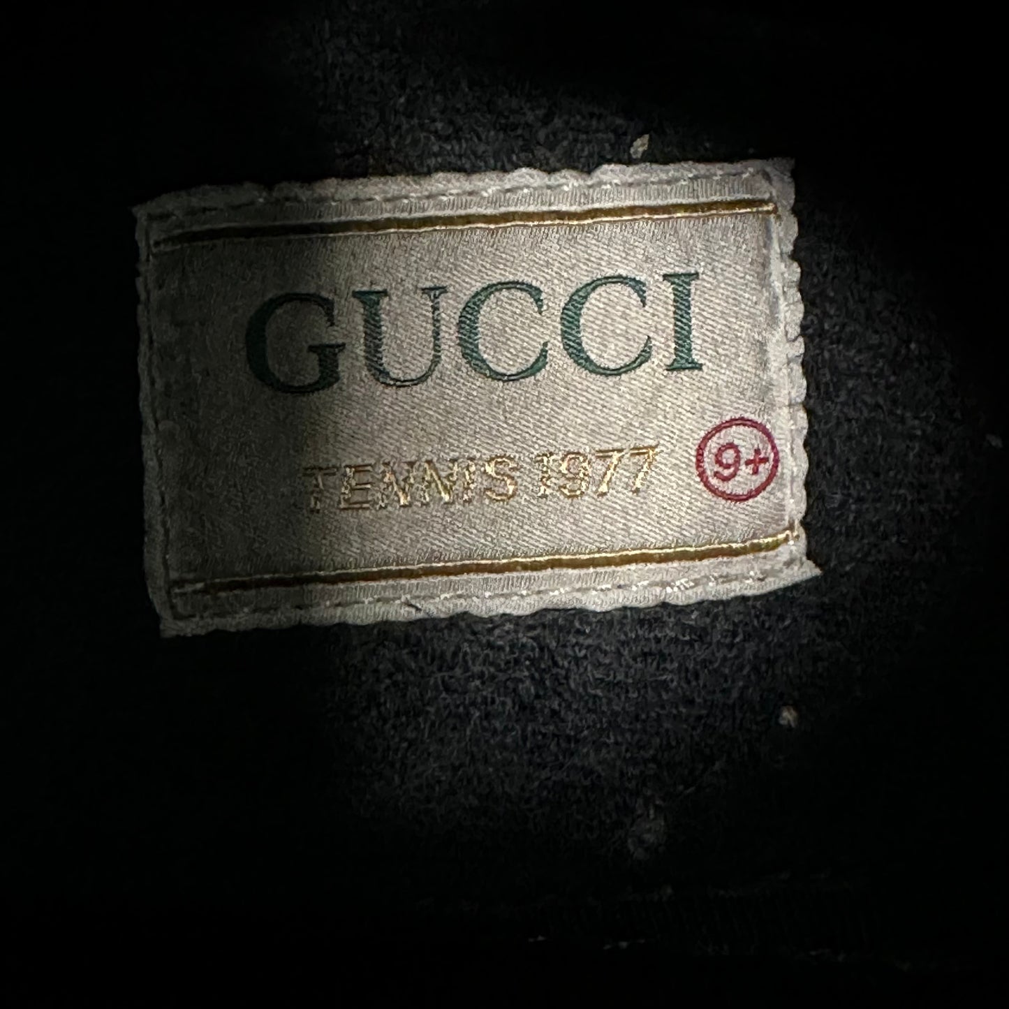 Gucci High Tennis 1977 Black Monogram Sneaker Sz 9.5
