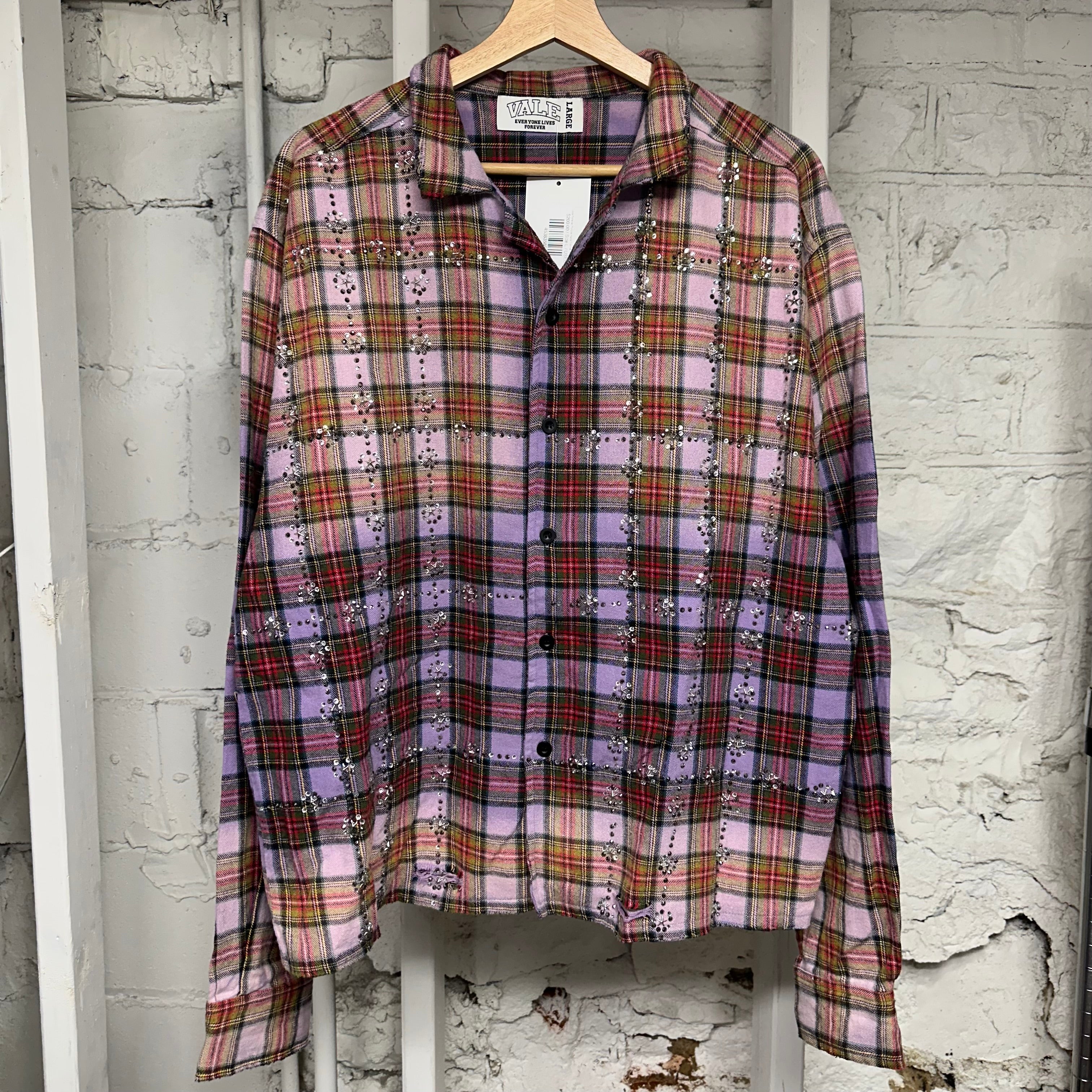 Vale Forever Purple Haze Flannel Studded Sz L