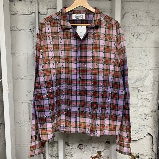Vale Forever Purple Haze Flannel Studded Sz L