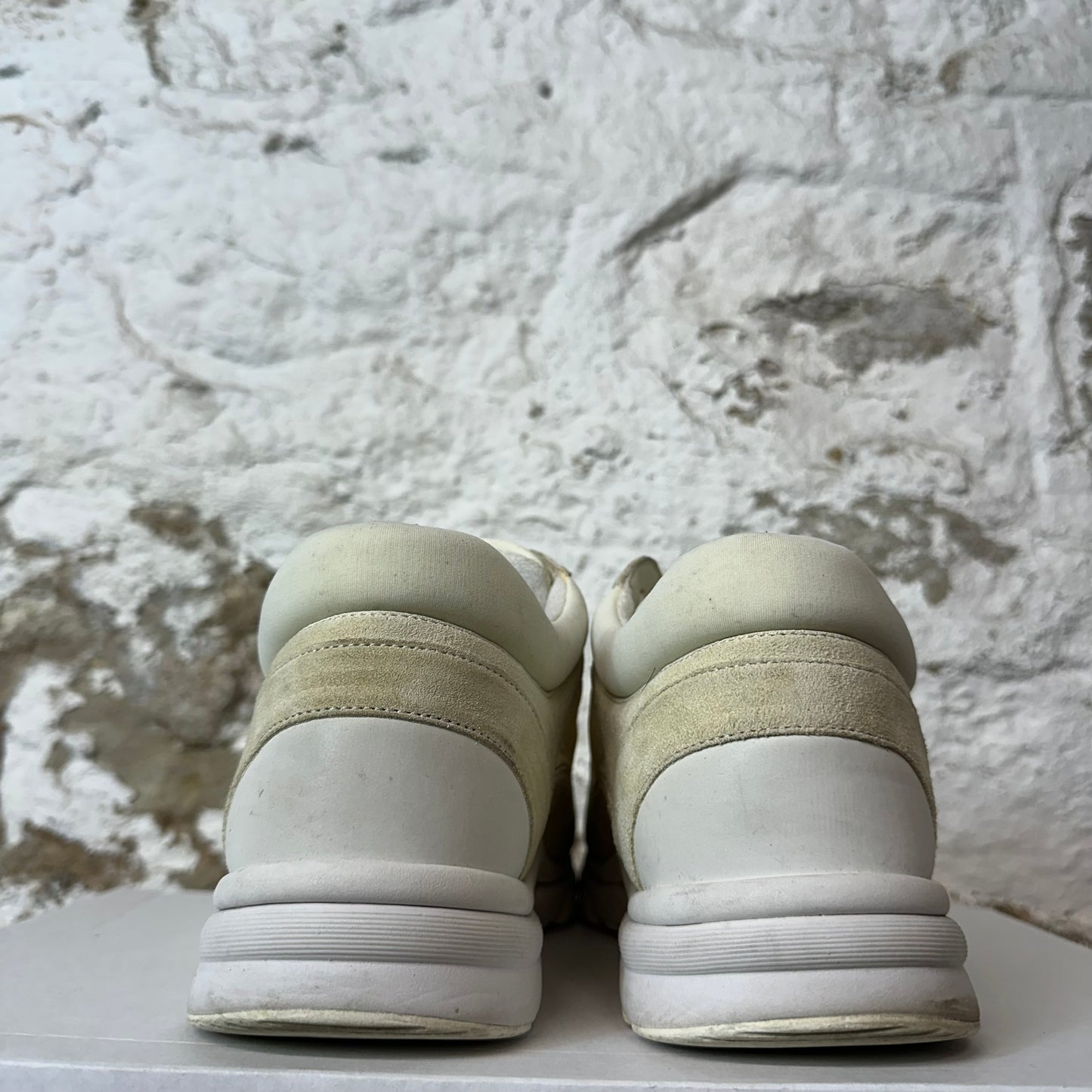 Chanel Cream CC Beige White Sneaker Sz 8 (41)
