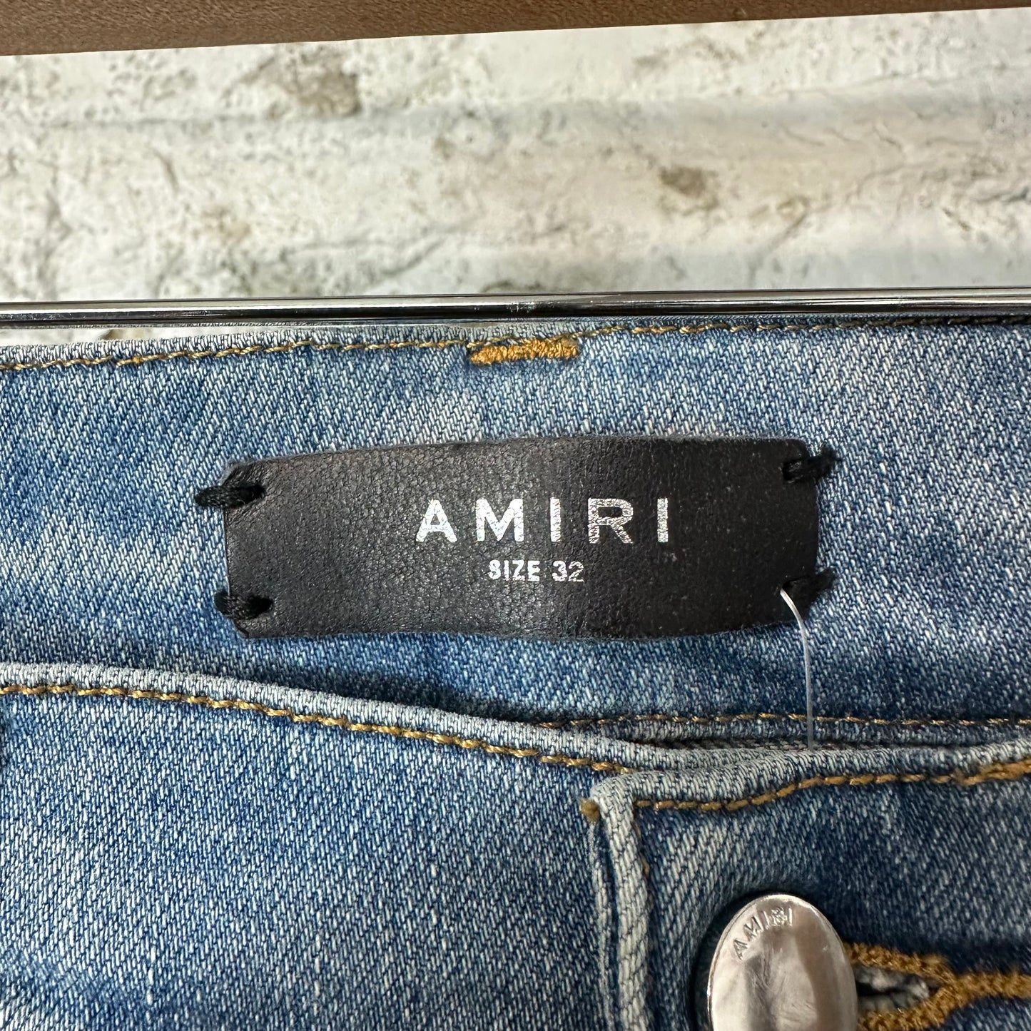 Amiri Plain Blue Denim Jeans Sz 32