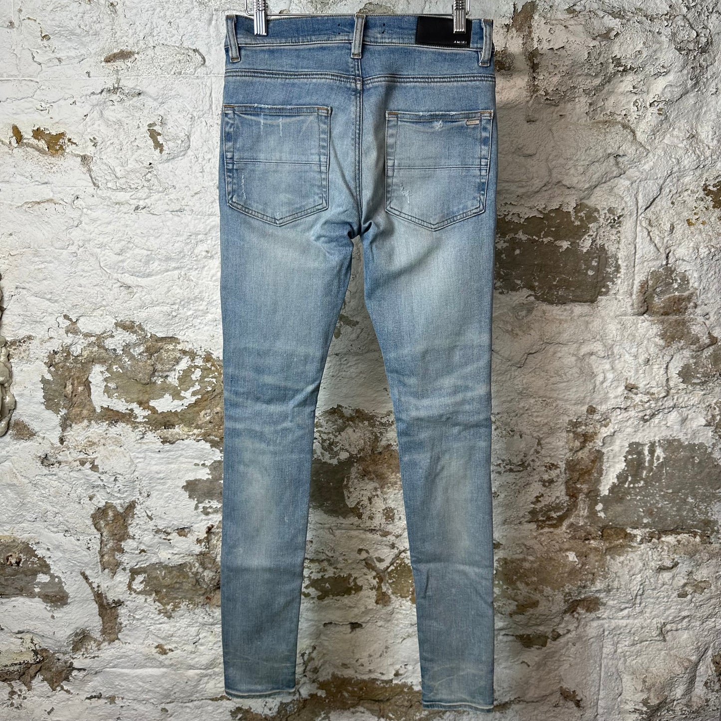 Amiri Knee Hole Blue Denim Jeans Sz 28