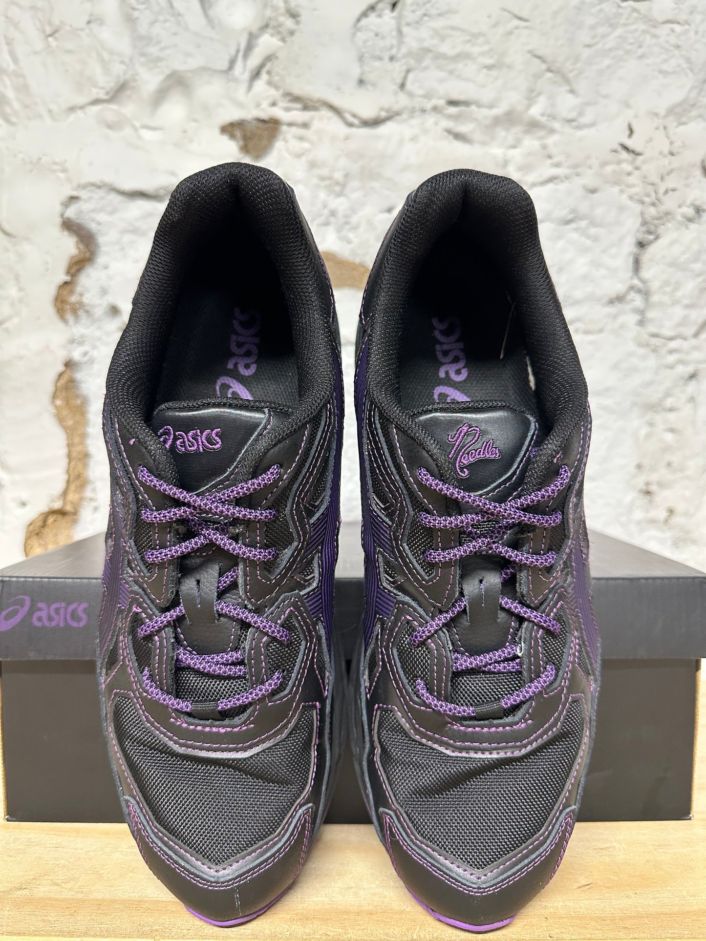 Asics Gel NYC Needles Black Purple Sz 10.5