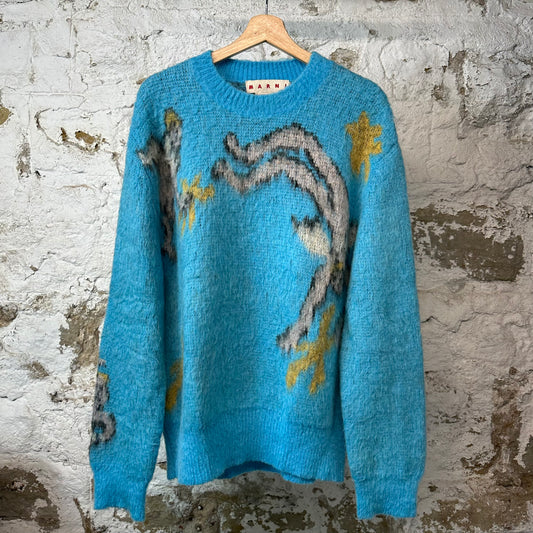 Marni Angel Mohair Crewneck Blue Sz M (48)