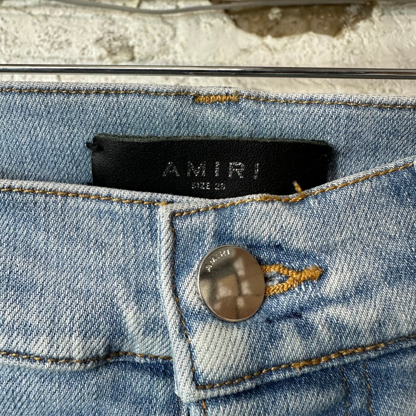 Amiri Plain Light Blue Denim Jeans Sz 28
