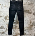 Amiri MX1 Camo Patch Black Denim Jeans Sz 33