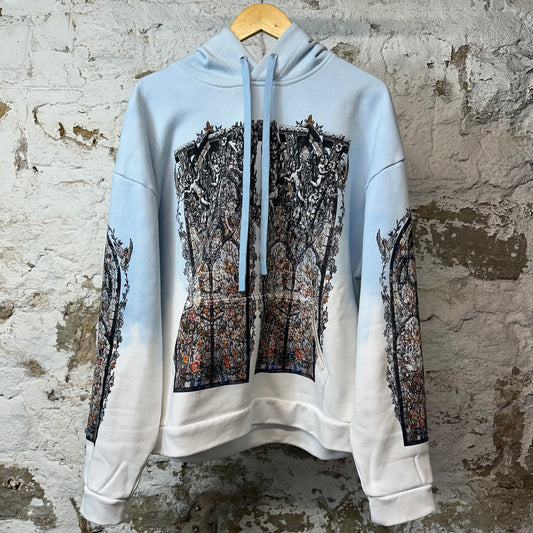 Who Decides War Stained Glass Hoodie Blue Sz M