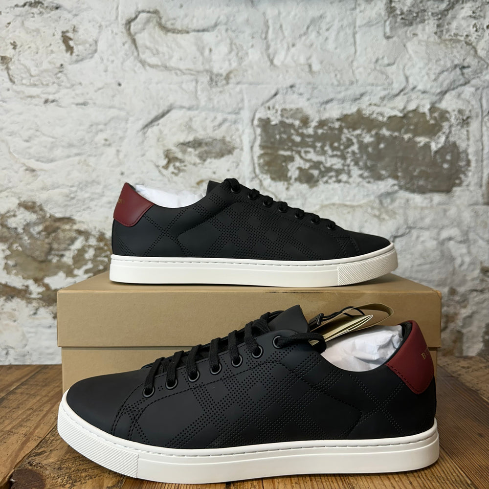 Burberry Albert Maroon Tab Black White Sneaker Sz 10 (43) DS
