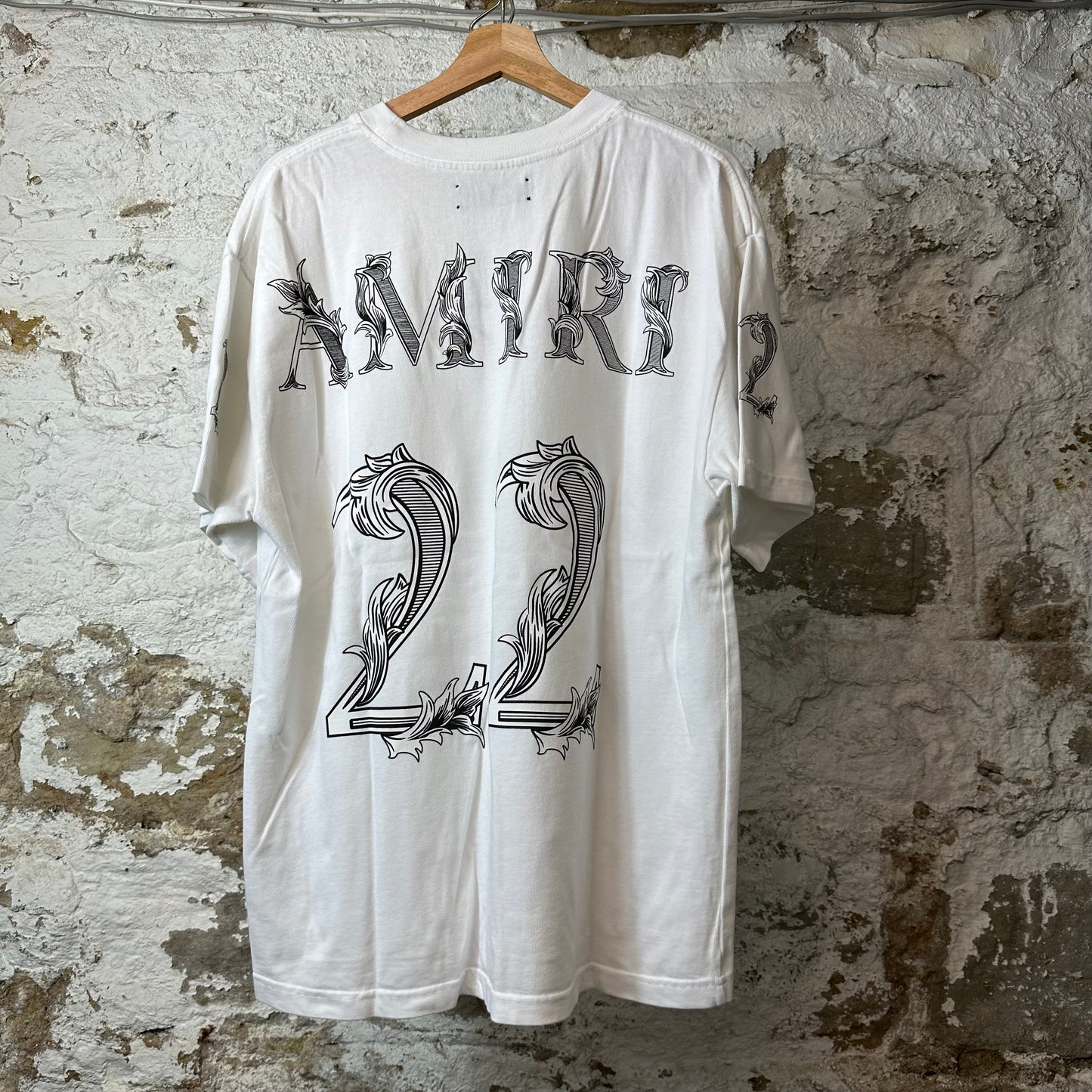 Amiri 22 Skater Logo White T-Shirt Sz M