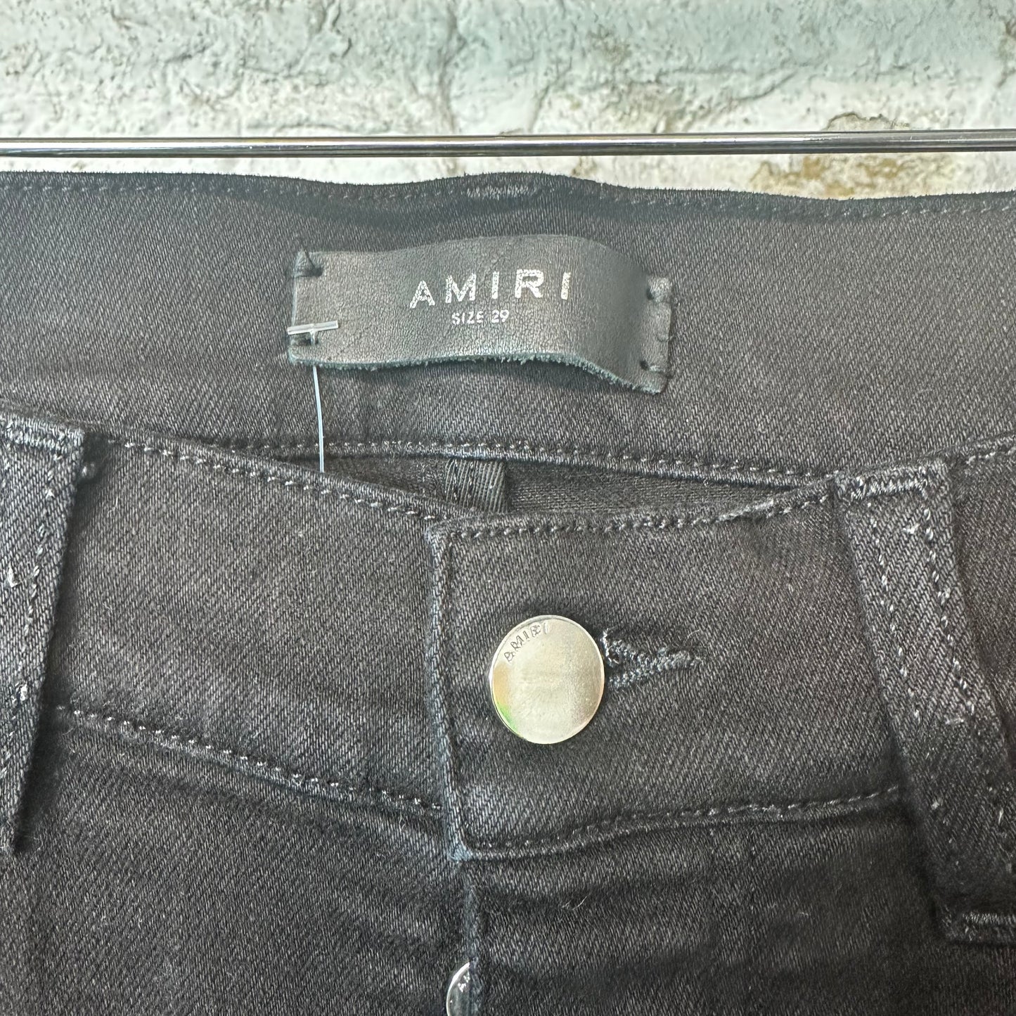 Amiri Blue Tie Dye Spell Black Denim Jeans Sz 29
