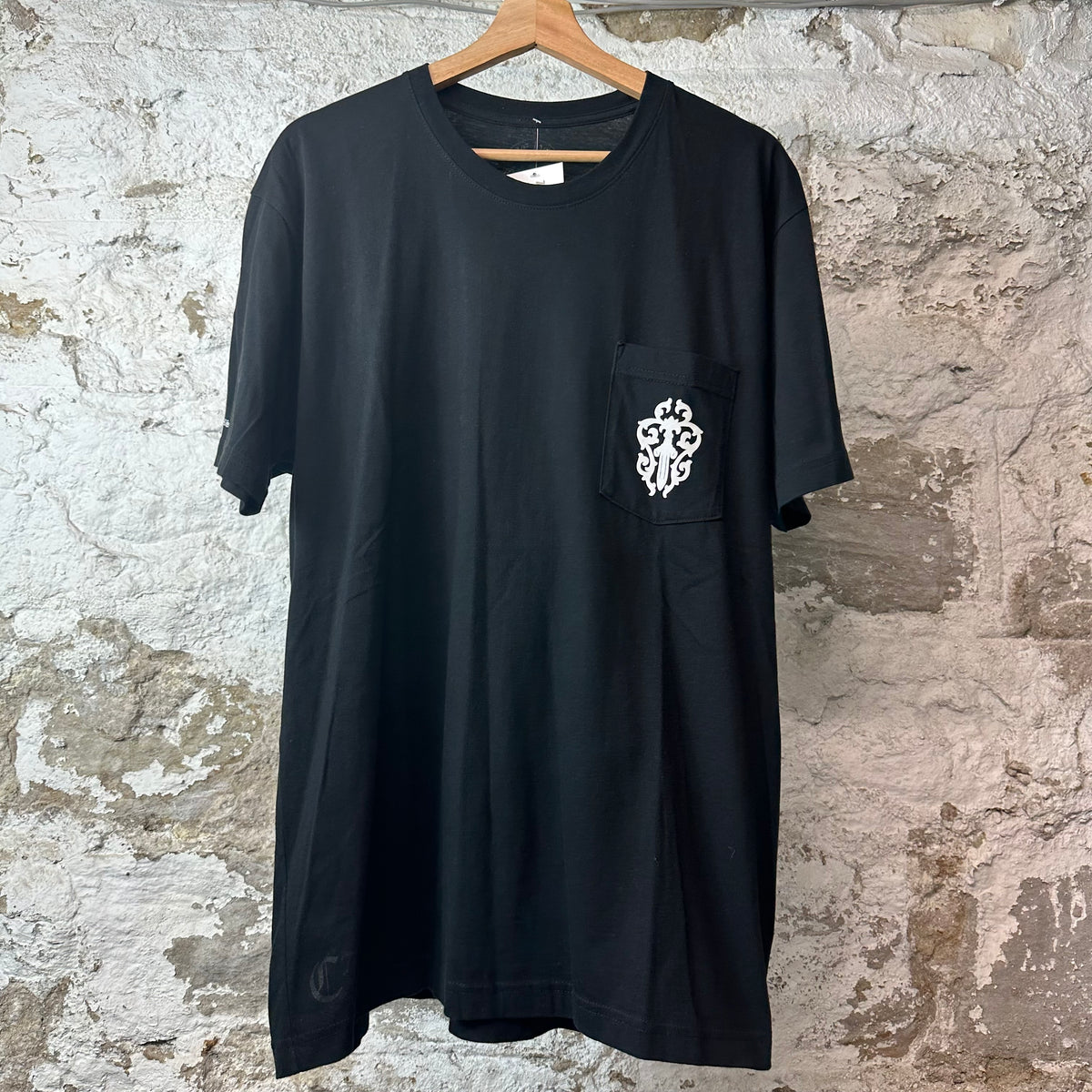 Chrome Hearts Dagger Spellout Black T-Shirt Sz XL