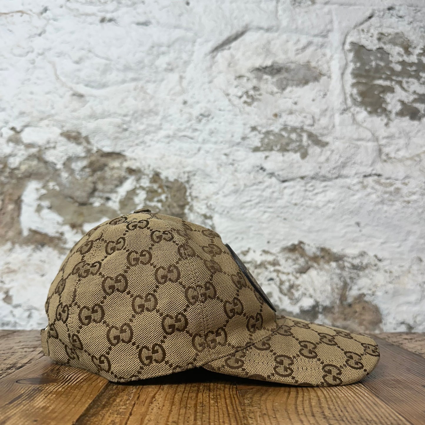 Gucci Brown GG Monogram Circle Logo Hat