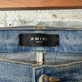 Amiri MX1 Camo Spell Blue Denim Jeans Sz 38
