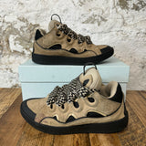 Lanvin Curb Black Brown Lace Brown Sneaker Sz 10 (43)