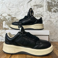 Rick Owens Low TurboWPN Black Cream Sneaker Sz 8.5