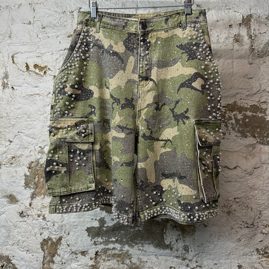 Vale Soulja Camo Pearl Jean Shorts Sz 30