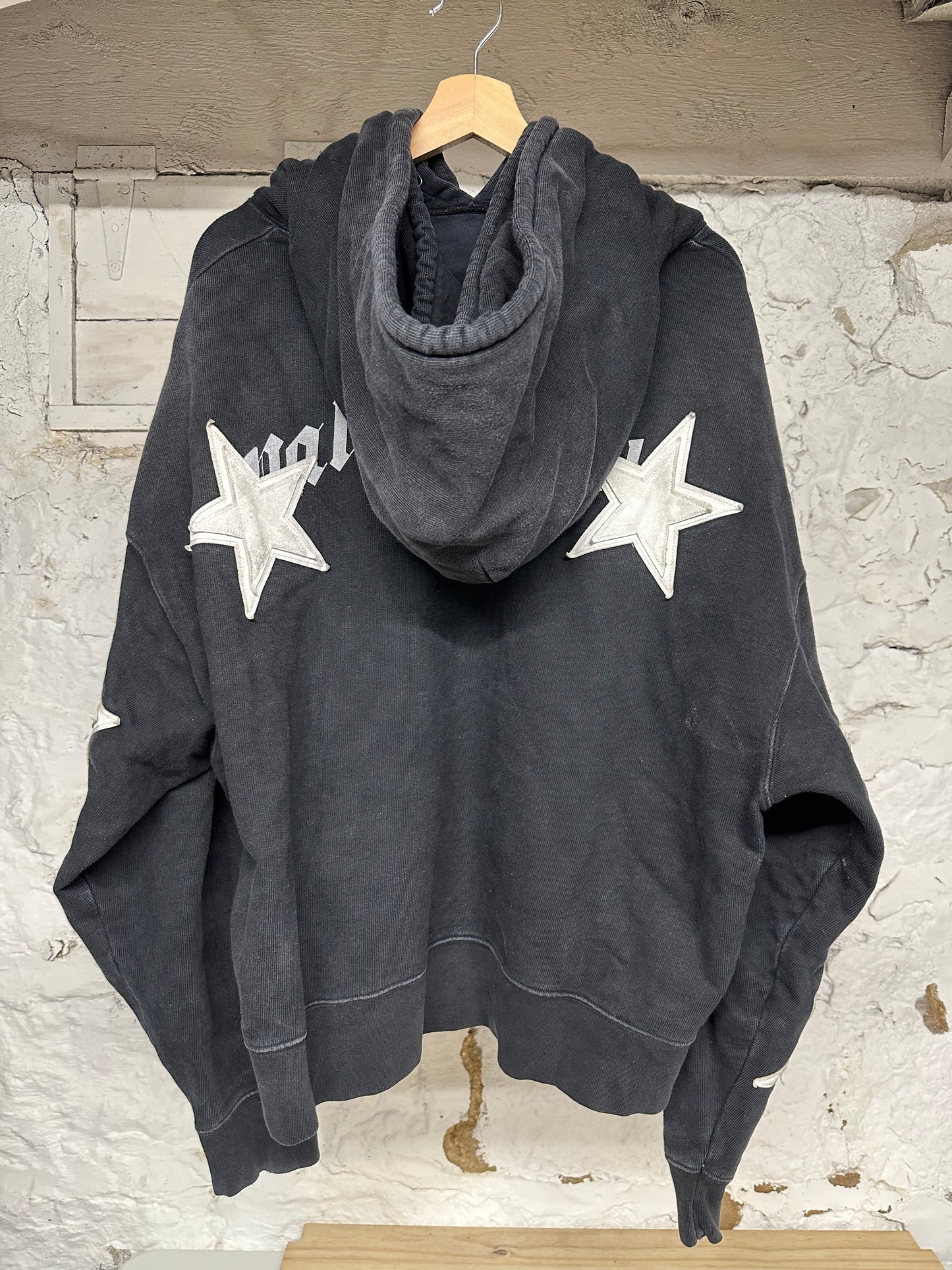 Palm Angels Double Hood Stars Hoodie Sz L