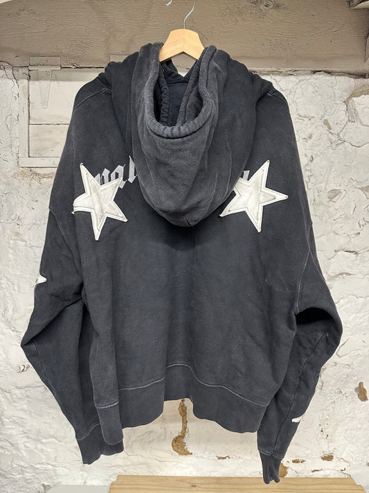Palm Angels Double Hood Stars Hoodie Sz L