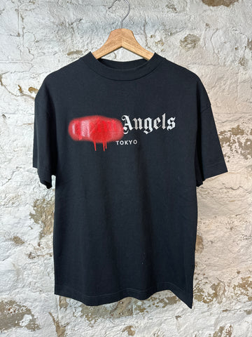 Palm Angels Red Spray Tokyo T-shirt Black Sz XS