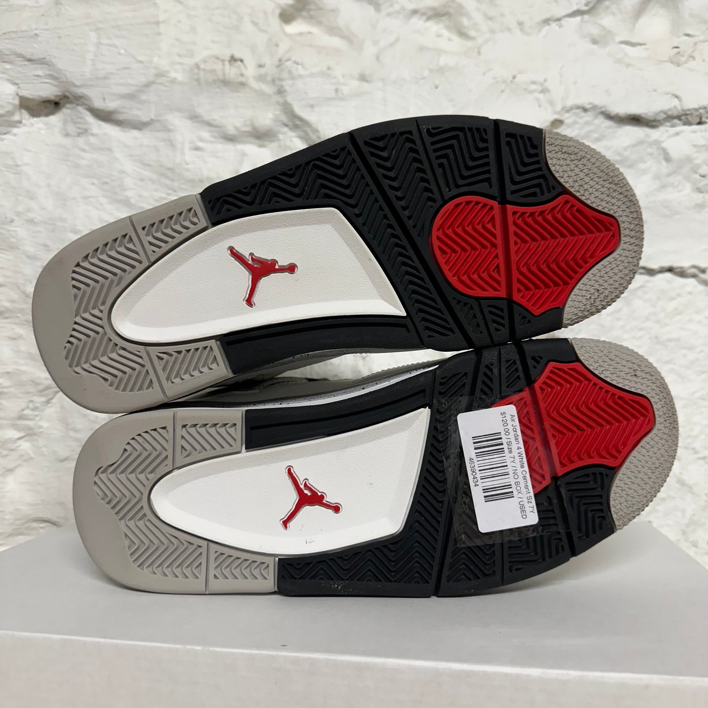 Air Jordan 4 White Cement Sz 7Y