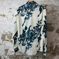 Louis Vuitton Blue Flower Monogram Button Up Shirt Sz M