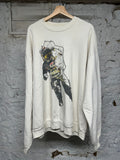 Kid Cudi To The Moon White Crewneck Sz XXL