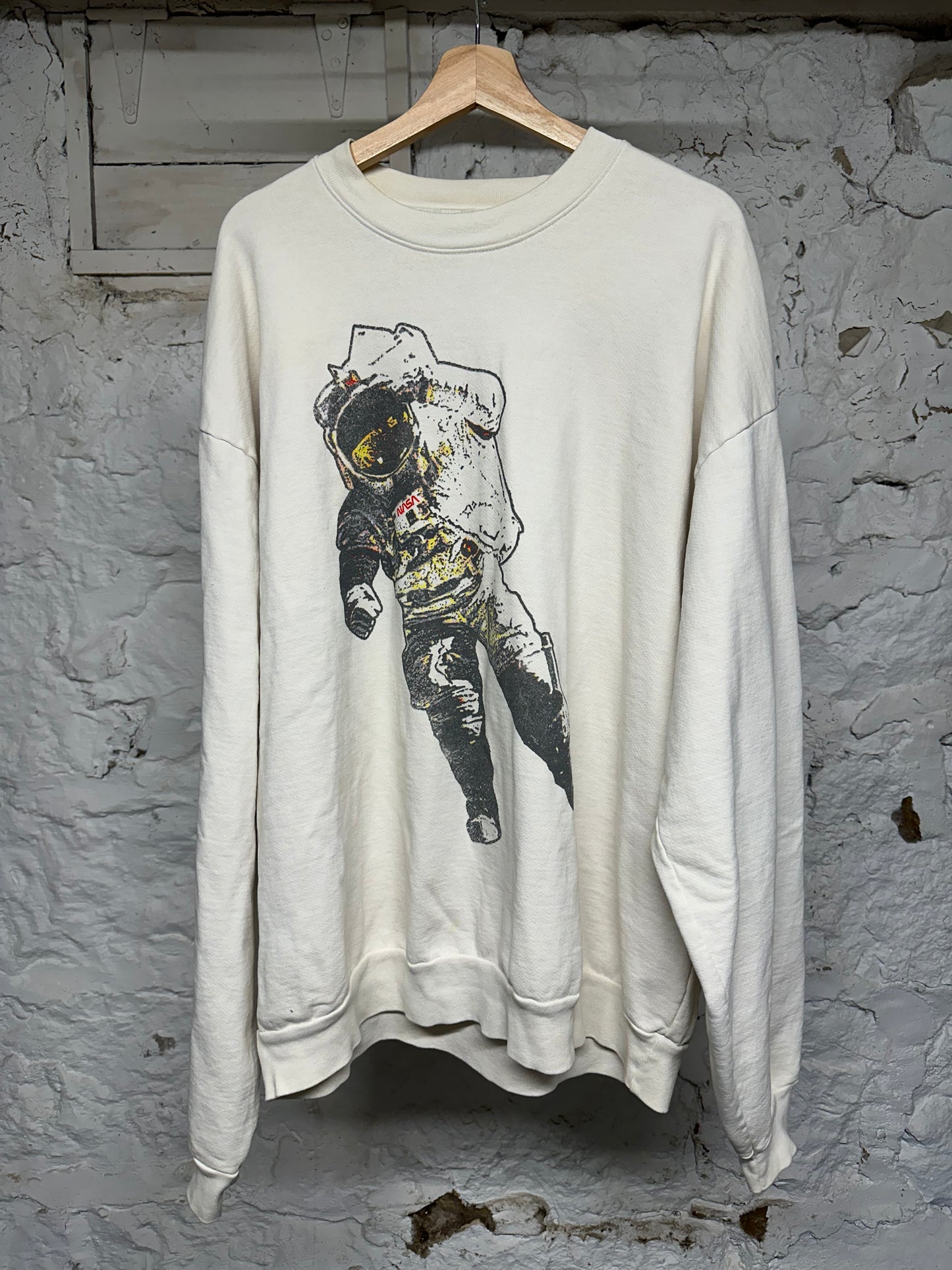 Kid Cudi To The Moon White Crewneck Sz XXL
