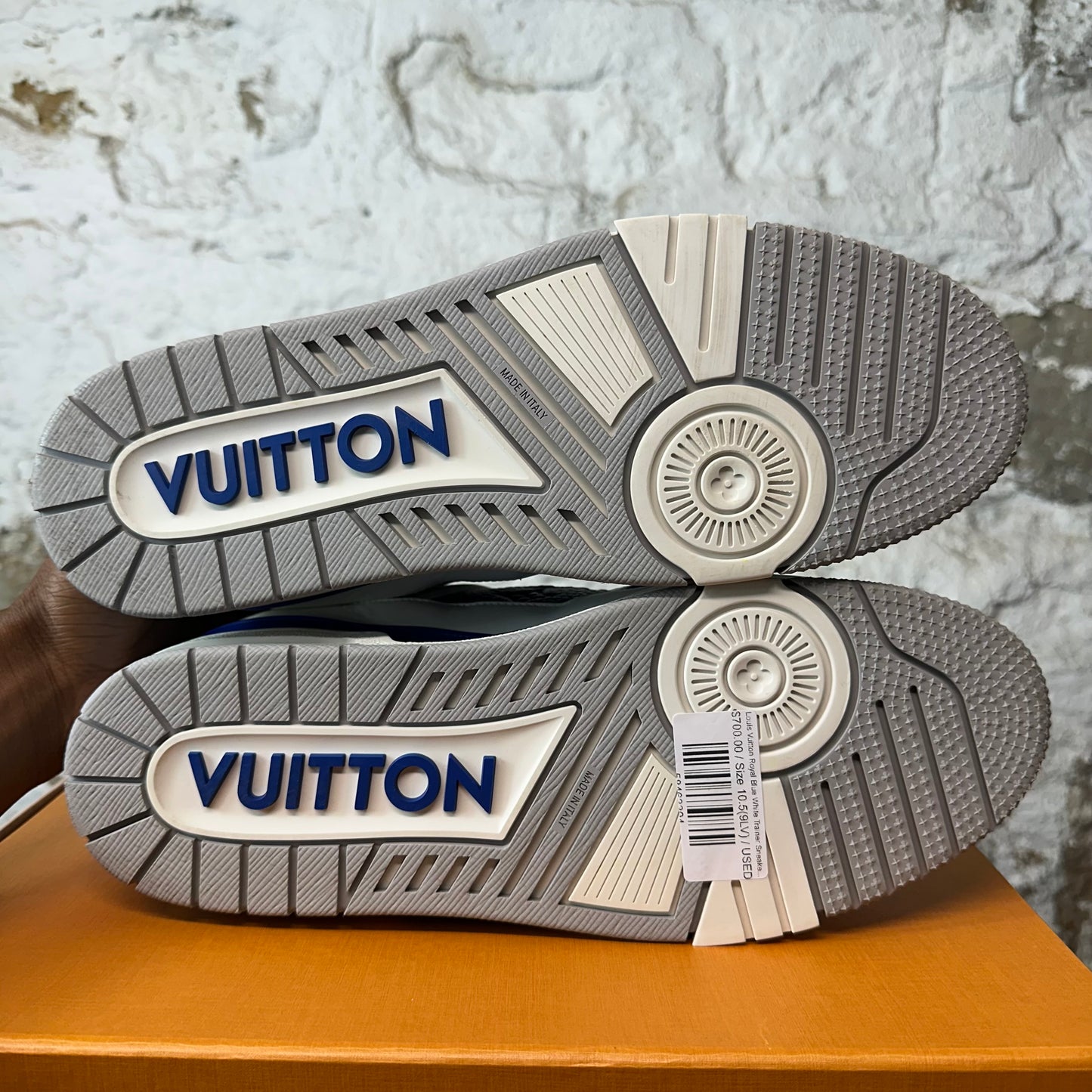 Louis Vuitton Royal Blue White Trainer Sneaker Sz 10.5 (9LV)
