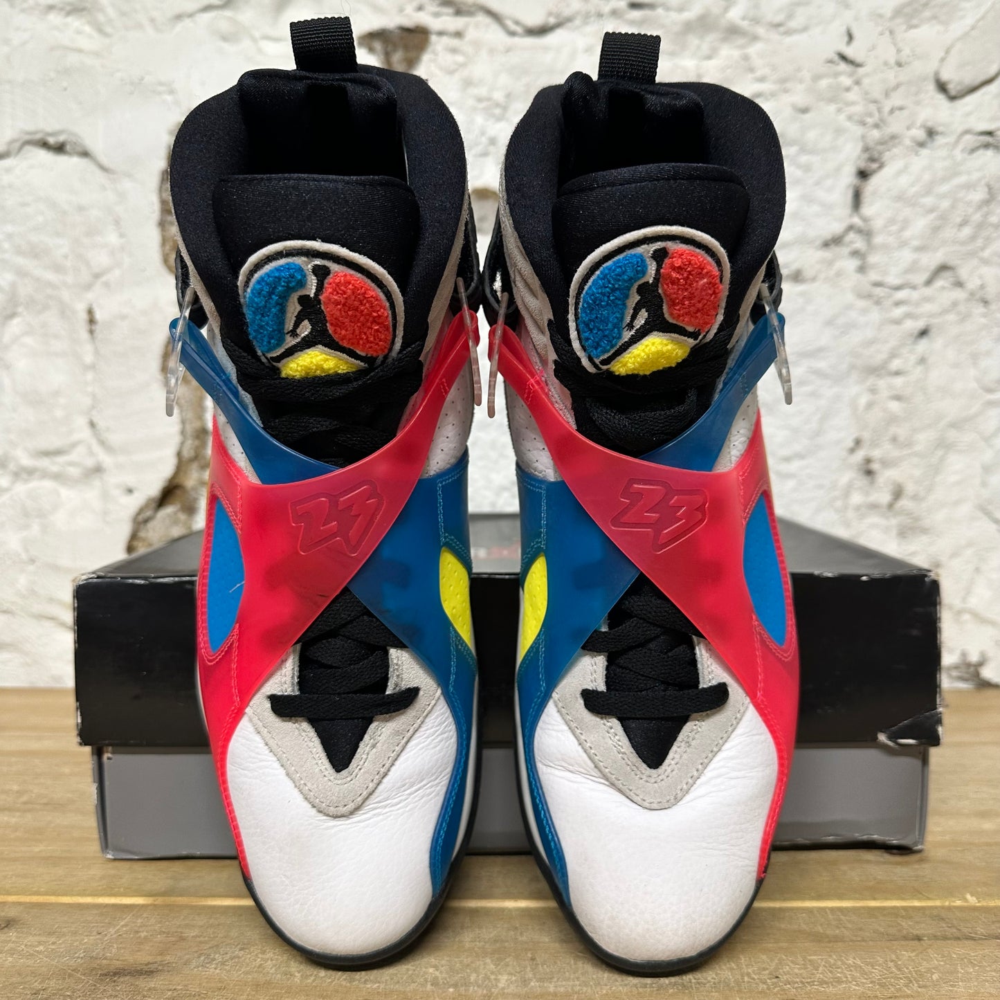 Air Jordan 8 White Multicolor Sz 10