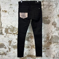 Amiri MX1 Snakeskin Black Denim Jeans Sz 31