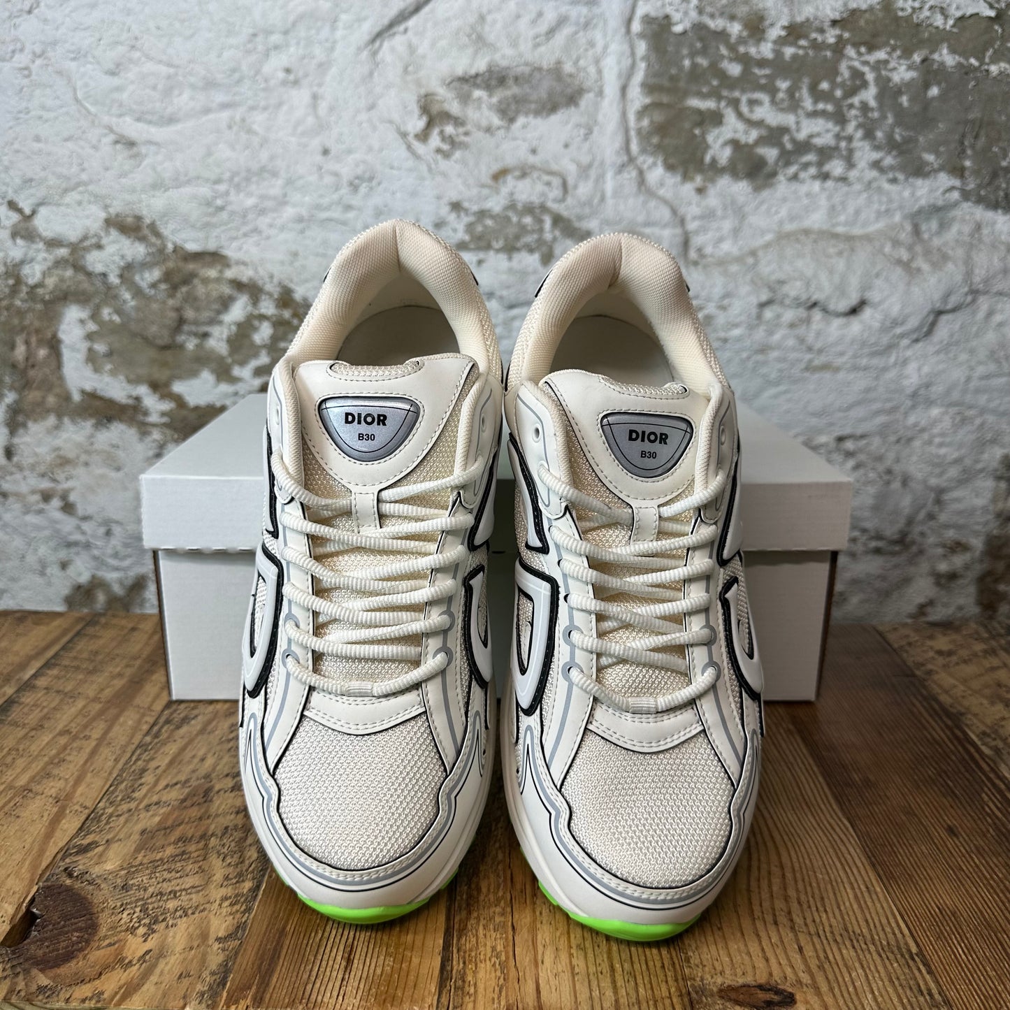 Dior B30 White Lime Green Sneaker Sz 9 (42)