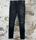 Amiri MX1 Brown Plaid Black Denim Jeans Sz 34