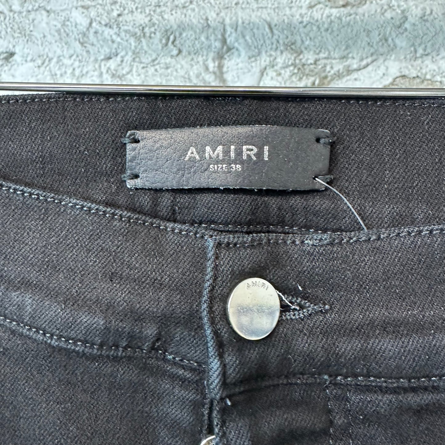 Amiri Black Bones Black Denim Jeans Sz 38