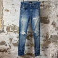 Amiri MX1 Sky Blue Cream Blue Denim Jeans Sz 29