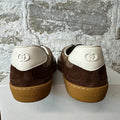 Gucci G75 Brown Suede GG Monogram Sneaker Sz 12 DS