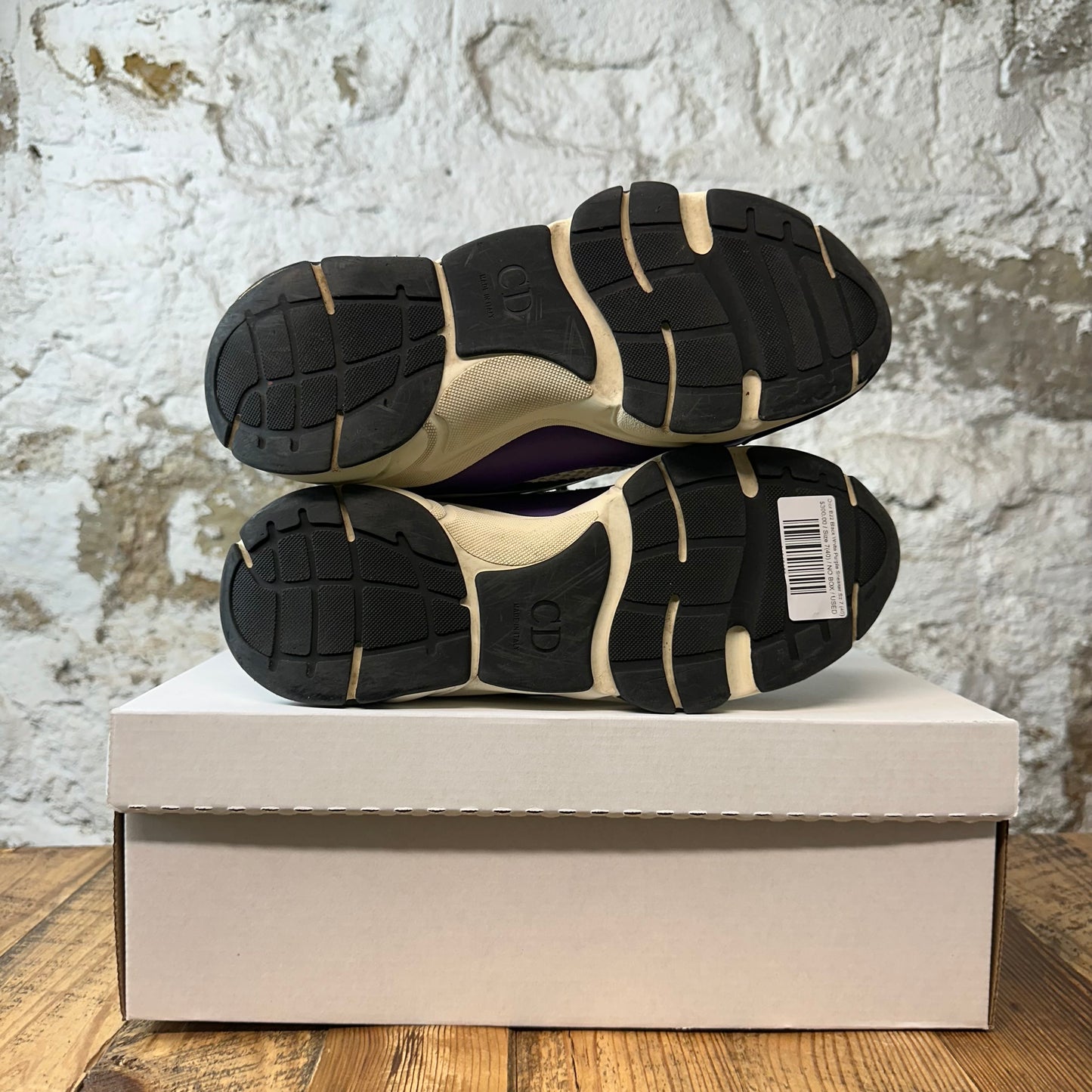 Dior B22 Black White Purple Sneaker Sz 7 (40)