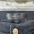 Amiri MX1 Brown Plaid Flannel Black Denim Jeans Sz 29