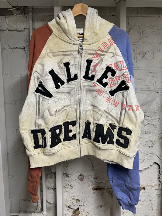 Vale Dreams Multi Color Zip Up Hoodie Sz XL