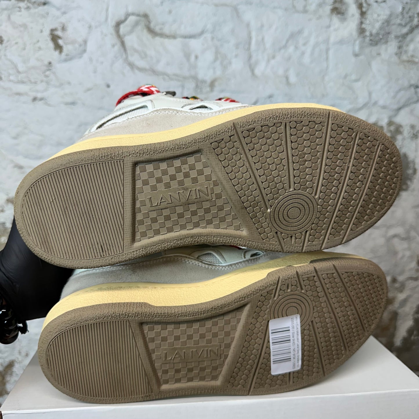 Lanvin Curb Multicolor Lace Grey Sneaker Sz 9 (42)