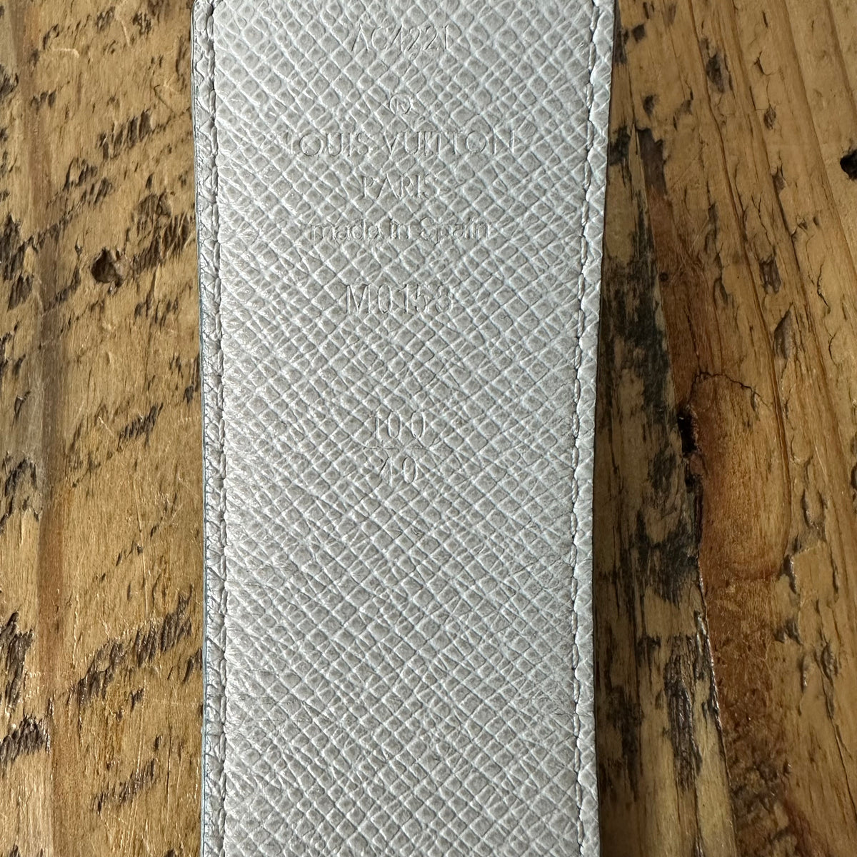 Louis Vuitton Taigarama White Monogram Belt Sz (100/40)