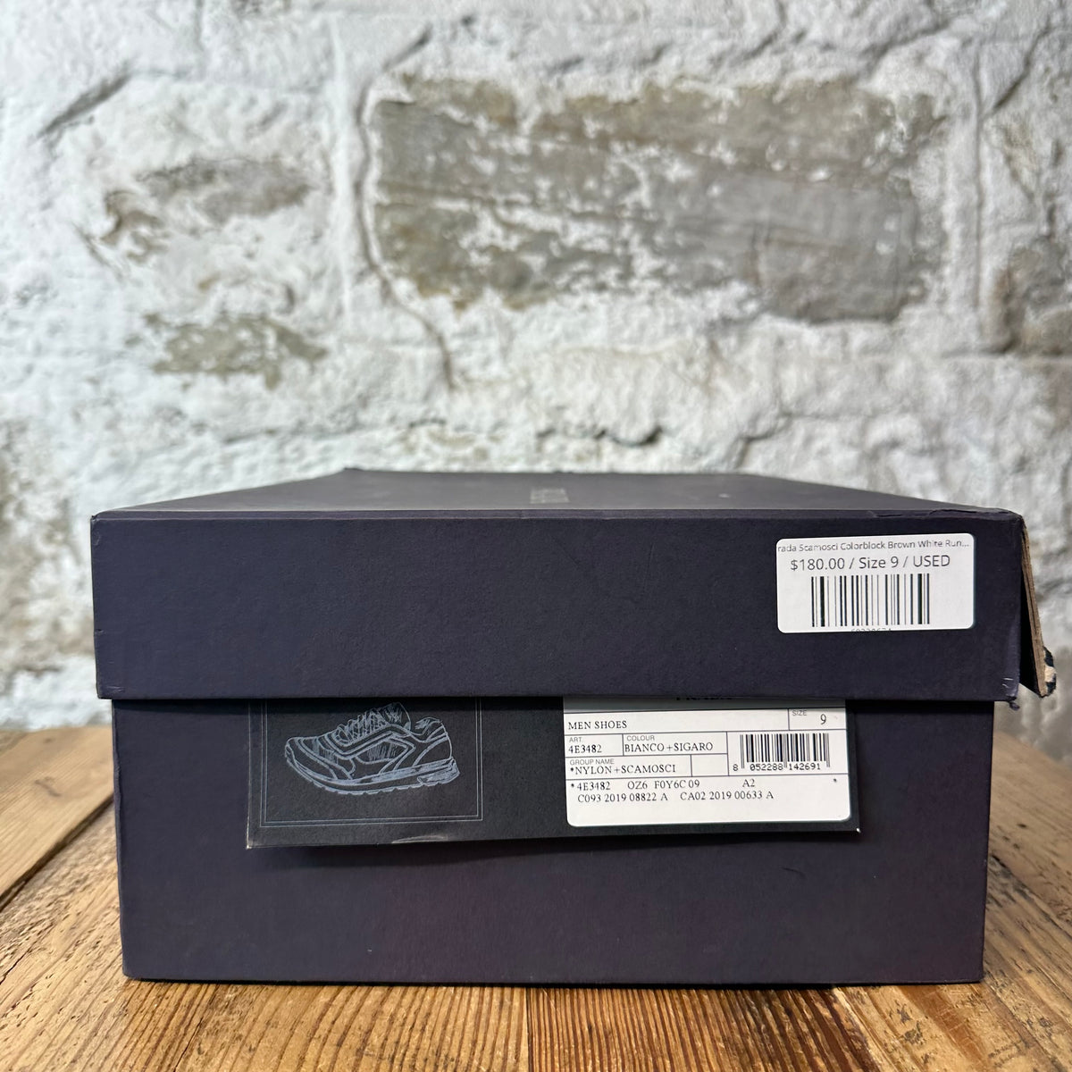 Prada Scamosci Colorblock Brown White Runner Sneaker Sz 9