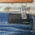 Amiri Plain Blue Honeycomb Denim Jeans Sz 29