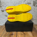 Prada Americas Cup Yellow Rubber Grey Sneaker Sz 8 (41) DS