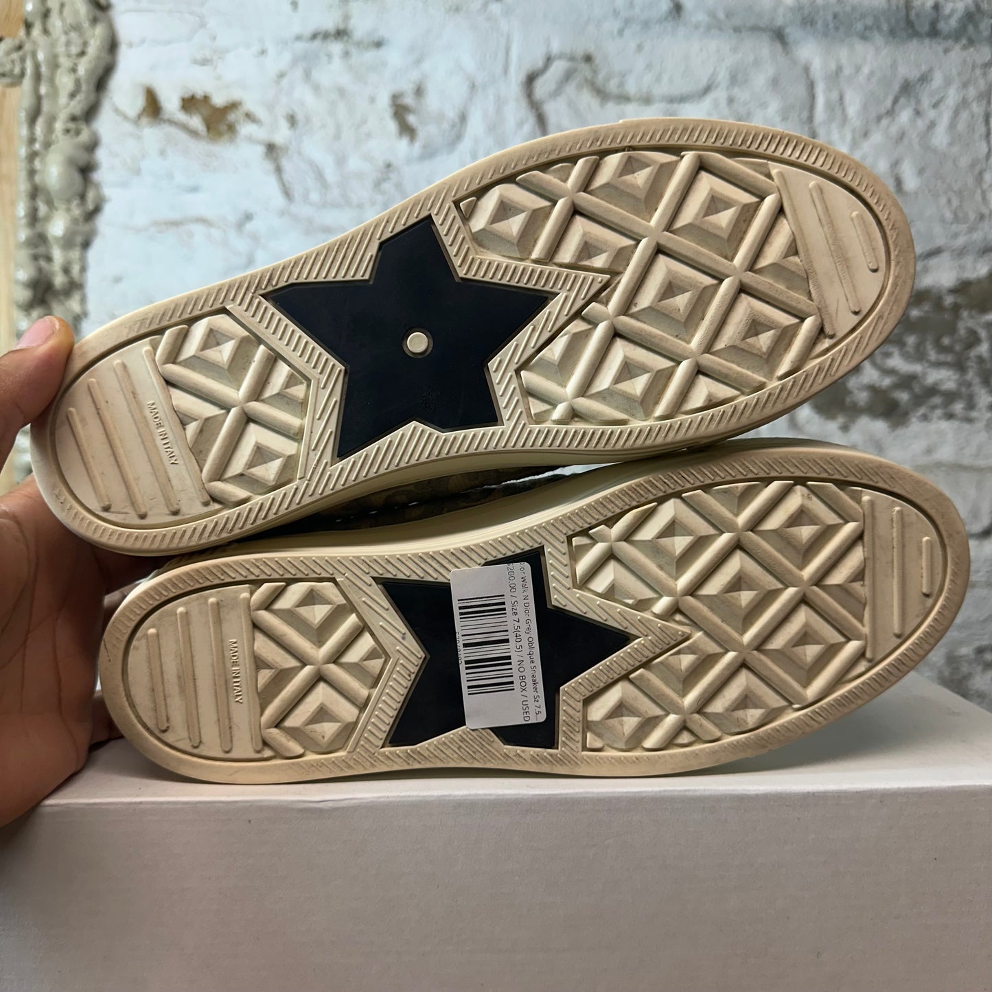 Dior Walk N Dior Grey Oblique Sneaker Sz 7.5 (40.5)