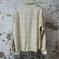 Birth Of Royal Child Diamond Pearl Button Up Cream Sz L