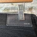 Amiri MX2 Black Patch Black Denim Jeans Sz 30